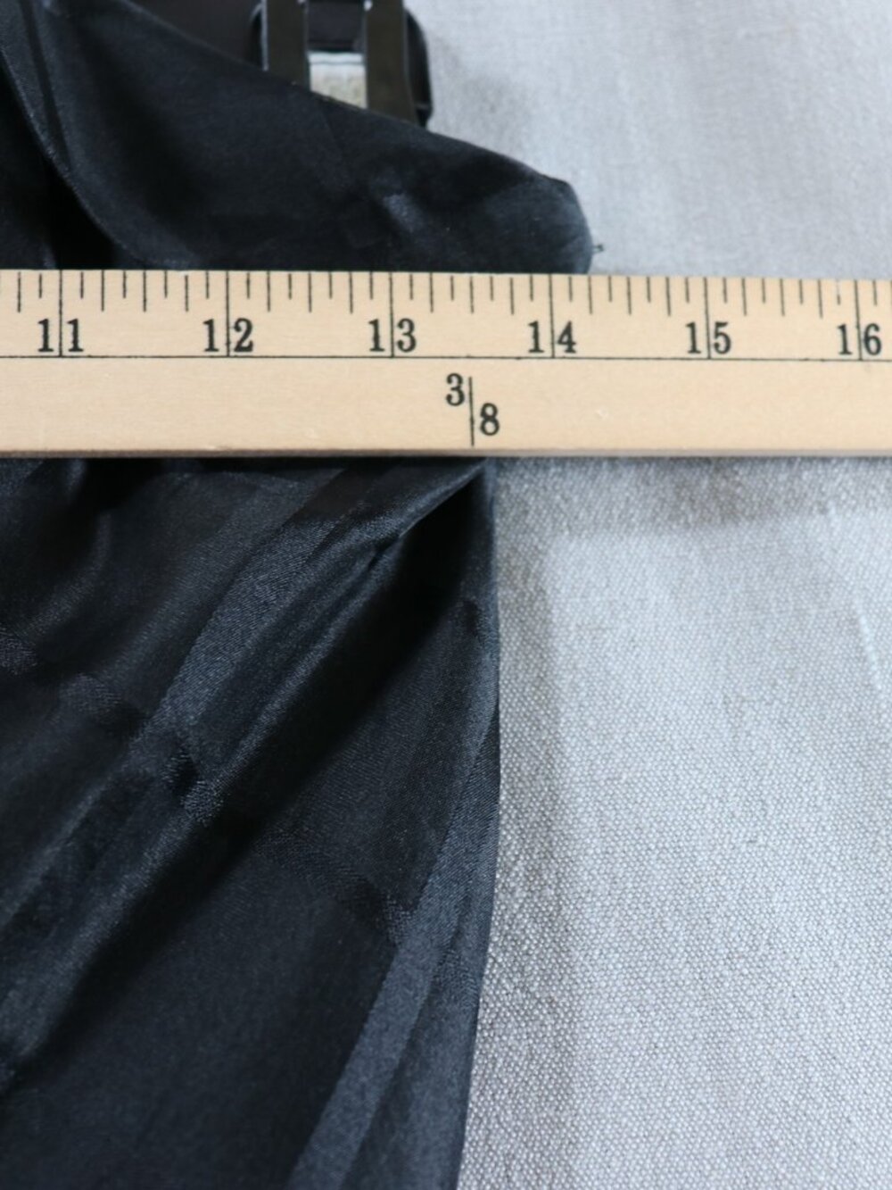 VTG Express Silk Cocktail Dress 7/8* 5/6 50s Style Strapless Black Goth Fairy - Picture 11 of 14